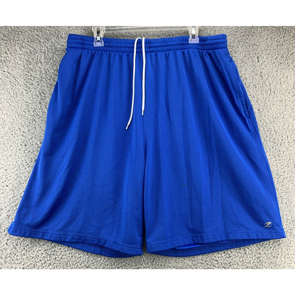 Energy Zone Mens Basketball Shorts XL W36 Blue Drawstring Elastic Waist Pocket - Picture 1 of 12